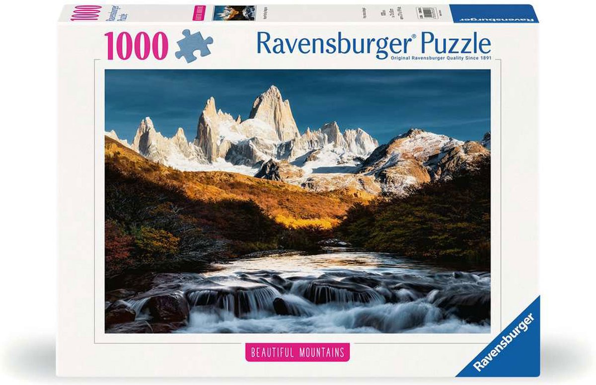   Puzzle 12000253 - Fitz Roy, Patagonien - 1000 Teile Puzzle, Beautiful Mountains Kollektion, für Erwachsene und Kinder ab 14 Jahren