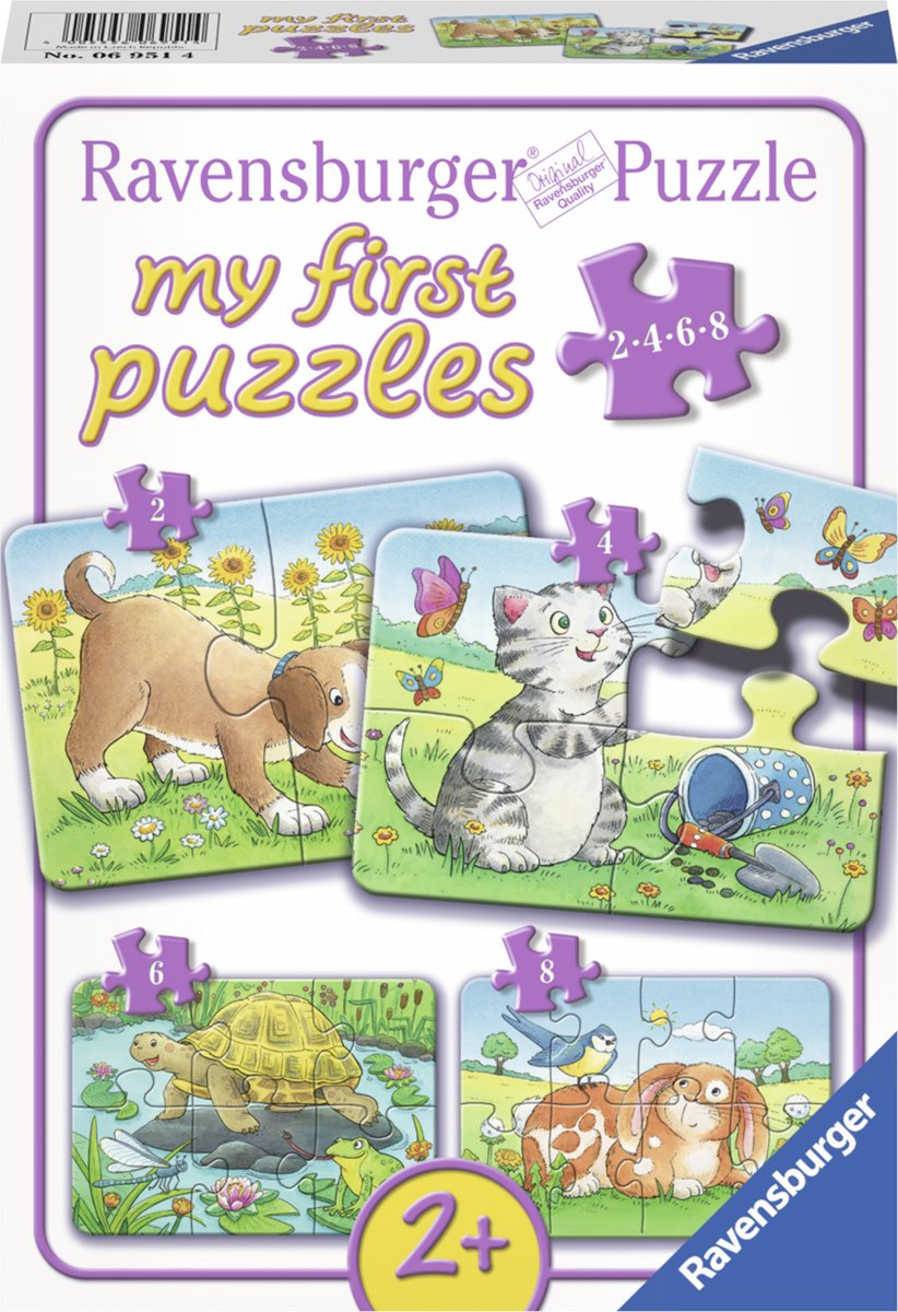   Schattige huisdieren- My First puzzels -2+4+6+8 stukjes - kinderpuzzel