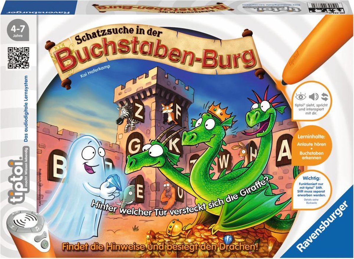 Ravensburger Schatzsuche in der Buchstabenburg Kinderen Leerzaam bordspel