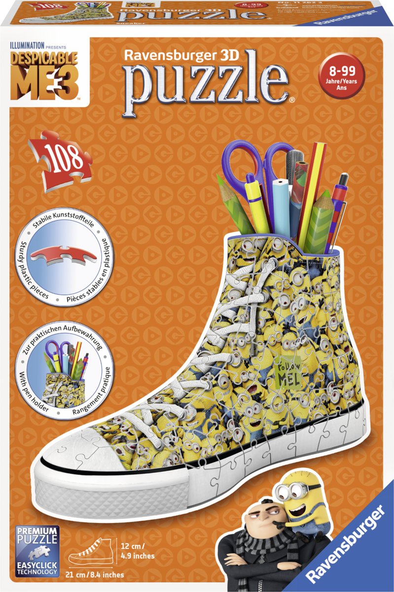   Sneaker Despicable Me 3 - 3D puzzel - 108 stukjes
