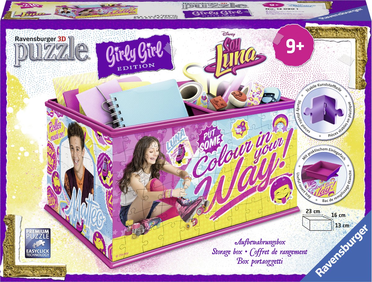   Soy Luna Opbergdoos - Girly Girl 3D puzzel - 216 stukjes