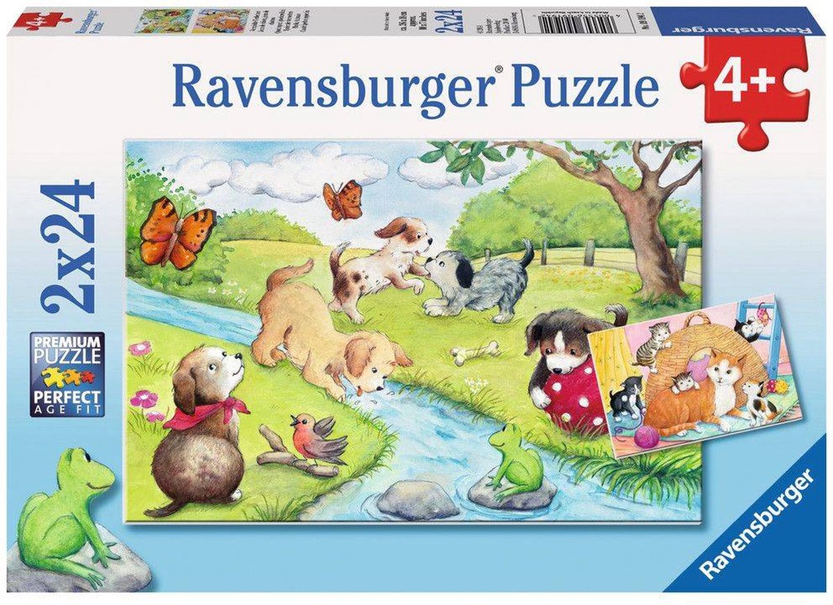   Spelende Viervoeters - Kinderpuzzel