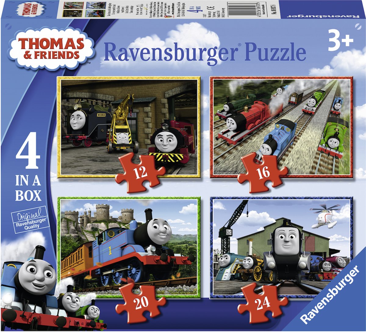   Thomas & Friends 4in1box puzzel - 12+16+20+24 stukjes - kinderpuzzel