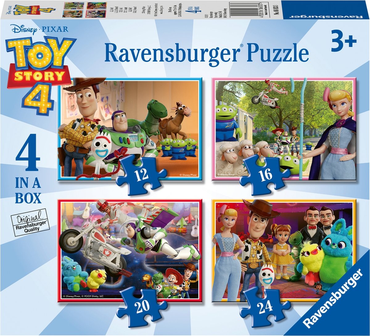   Toy Story 4 4in1box puzzel - 12+16+20+24 stukjes - kinderpuzzel