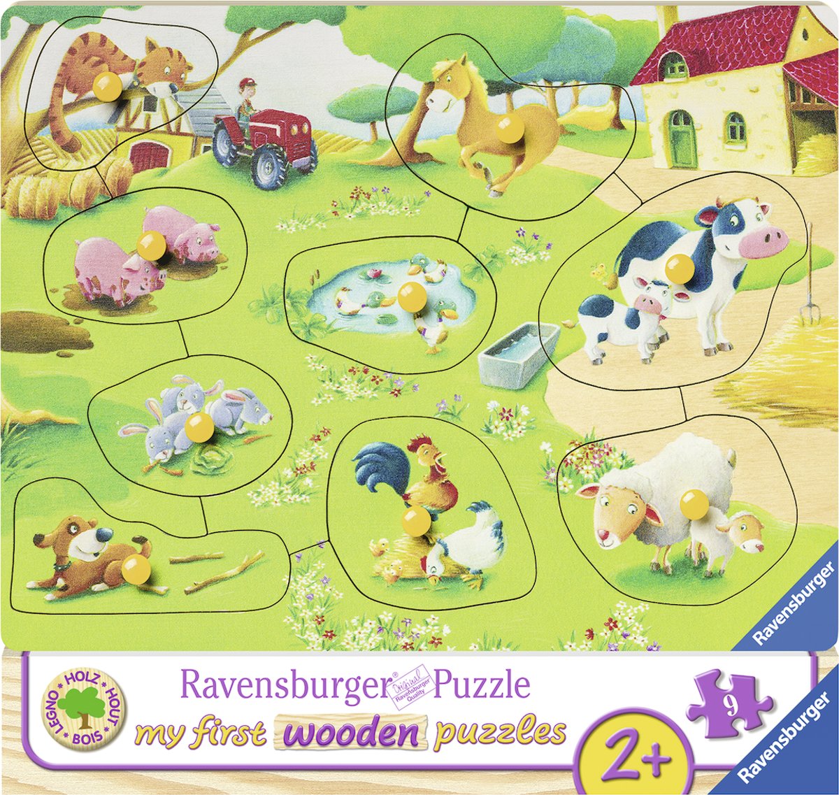   houten puzzel Kleine boerderij - 9 stukjes