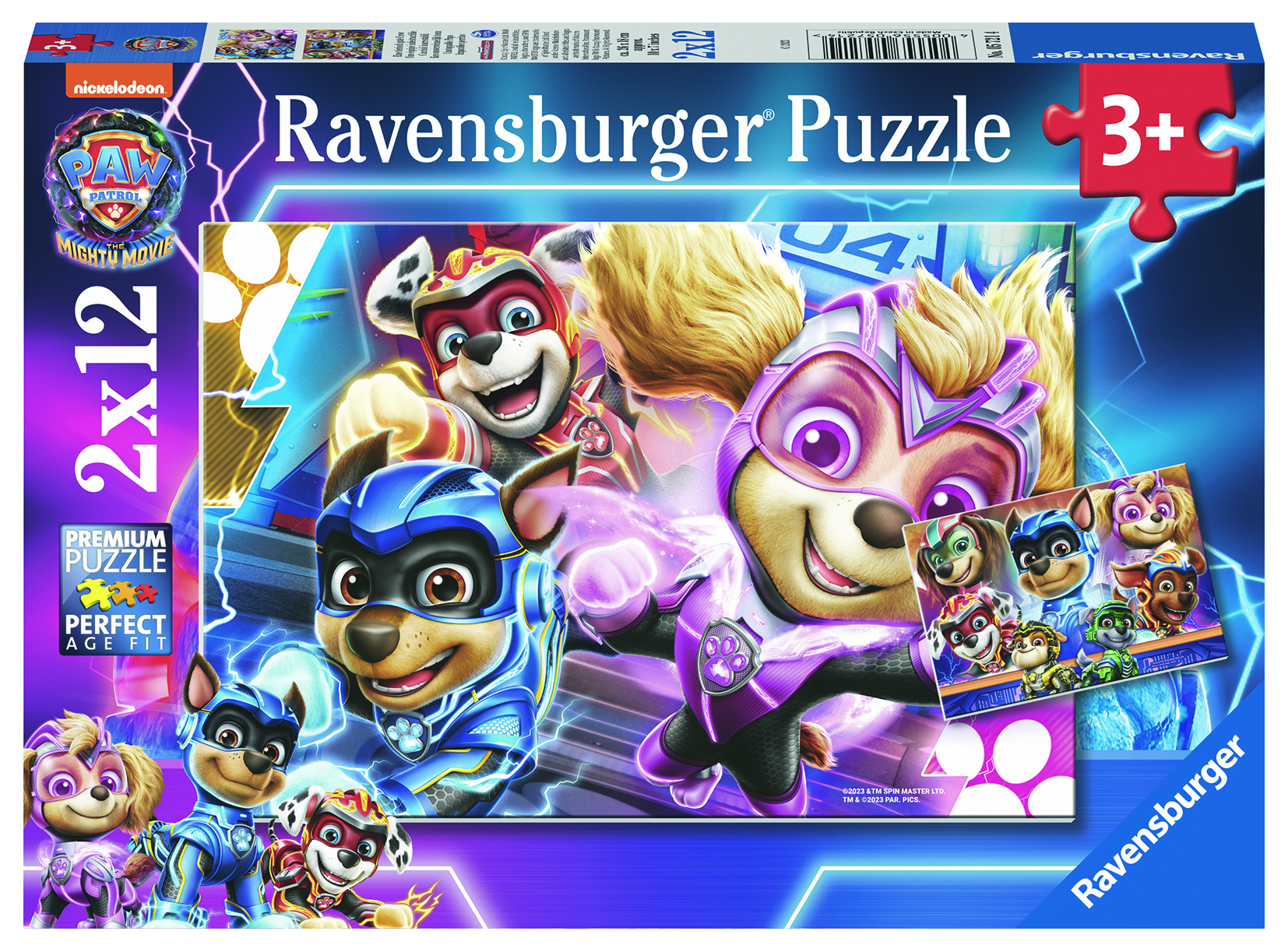   puzzel 2x12 stukjes Paw Patrol the mighty movie