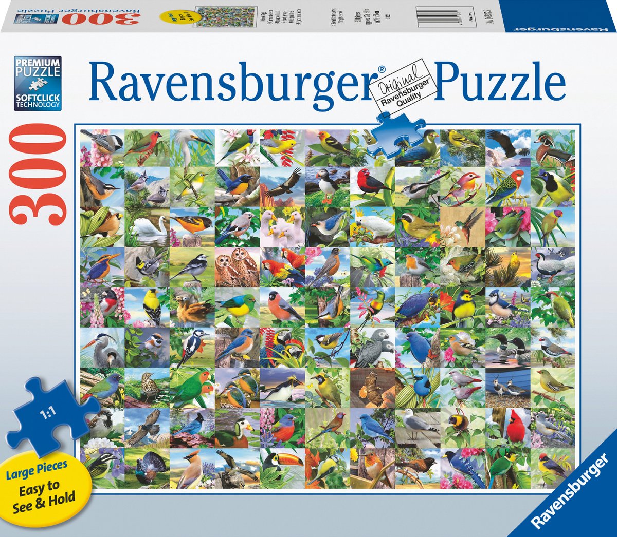 Ravensburger puzzel 99 delightful birds - Legpuzzel - 300 Large Format stukjes