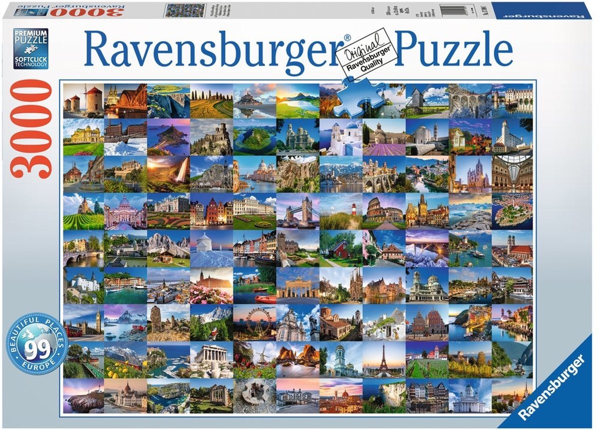   puzzel 99 mooie plekken in Europa - legpuzzel - 3000 stukjes