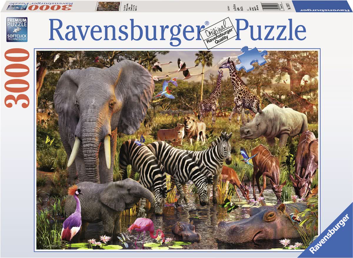   puzzel Afrikaanse dierenwereld - Legpuzzel - 3000 stukjes