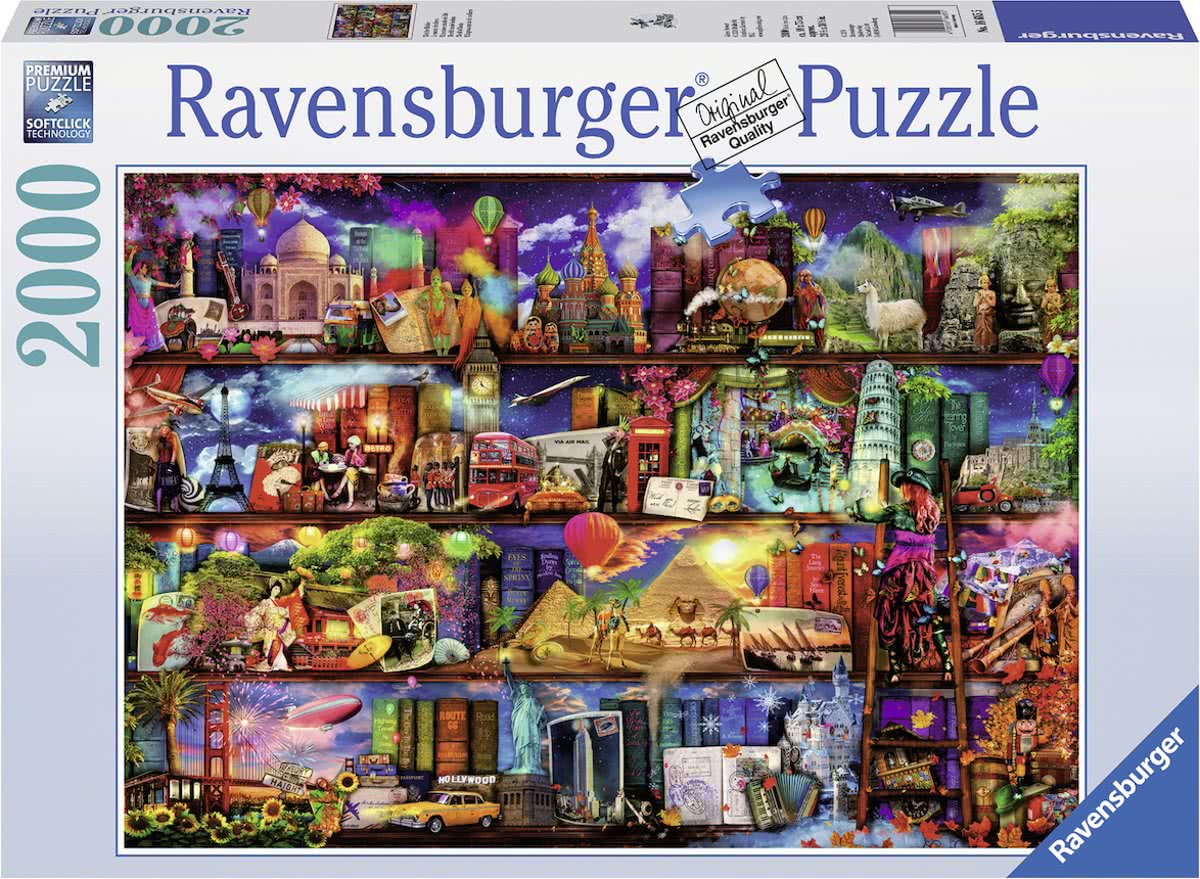   puzzel Aimee Stewart wereld de boeken - Legpuzzel - 2000 stukjes