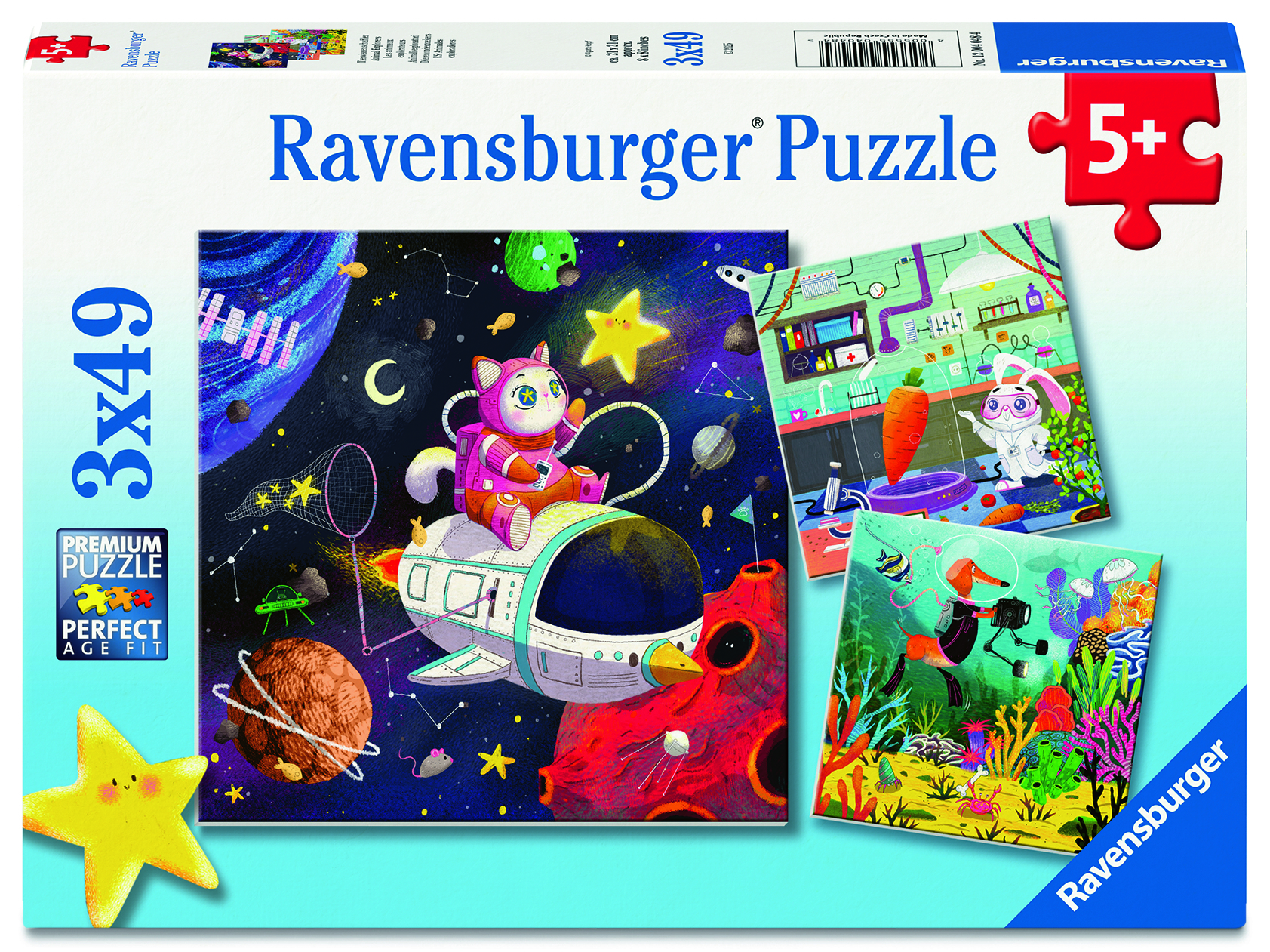   puzzel Animal explorers 3x49 stukjes