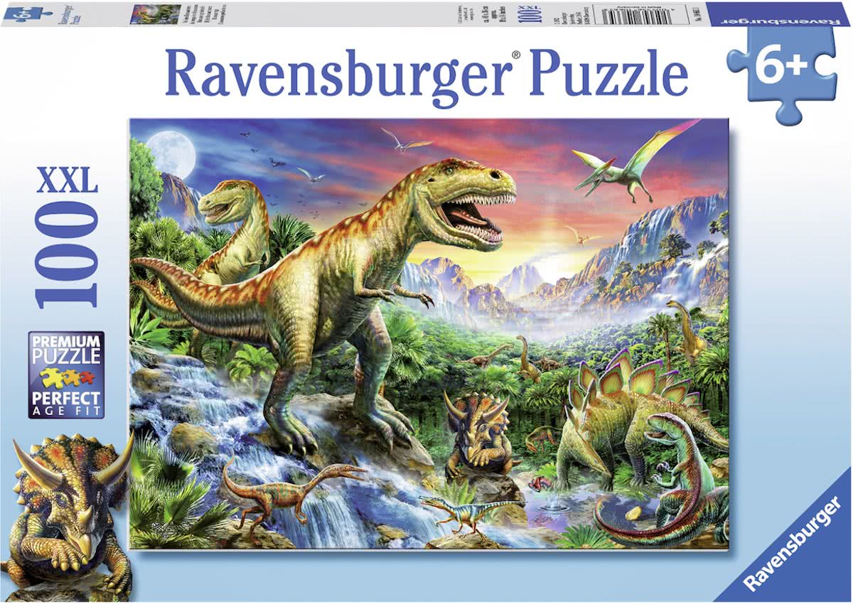   puzzel Bij de dinosaurussen - Legpuzzel - 100 stukjes