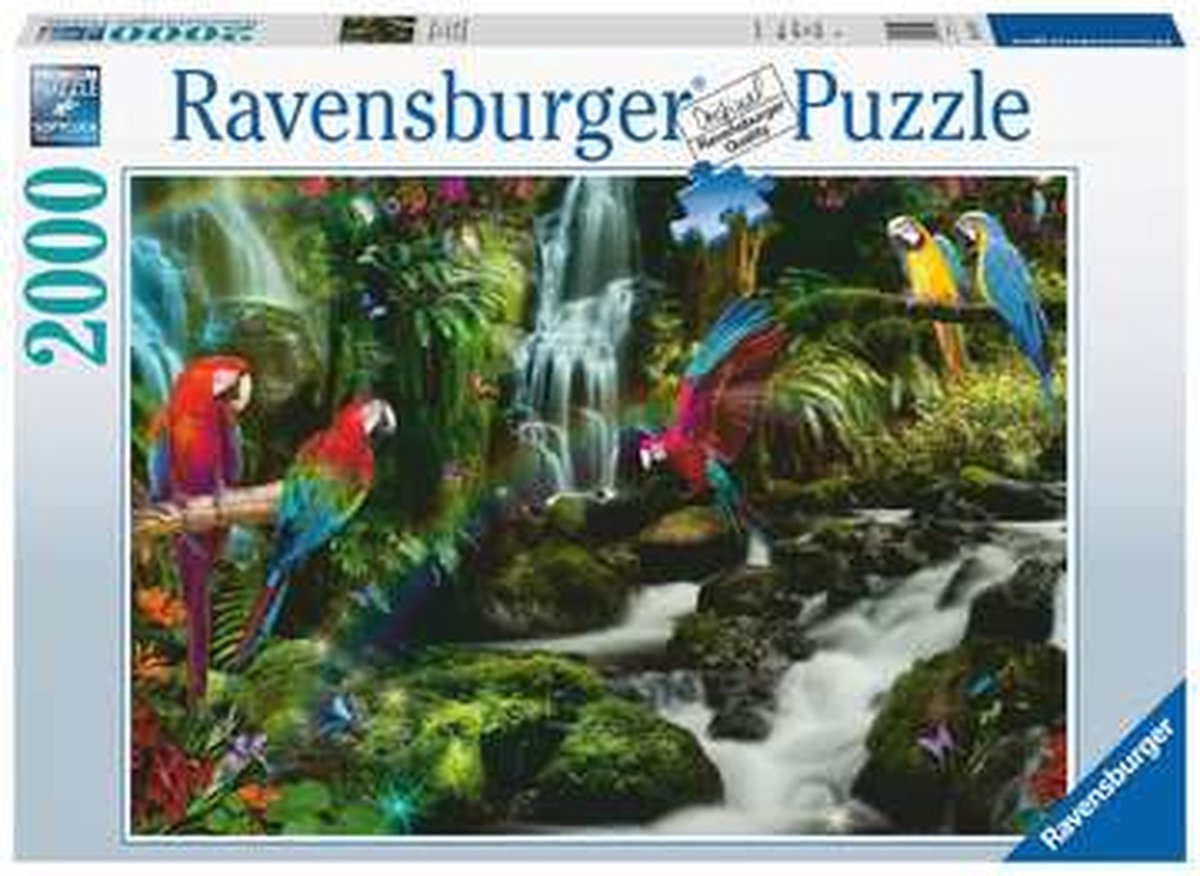   puzzel Bonte Papegaaien in de Jungle - Legpuzzel - 2000 stukjes