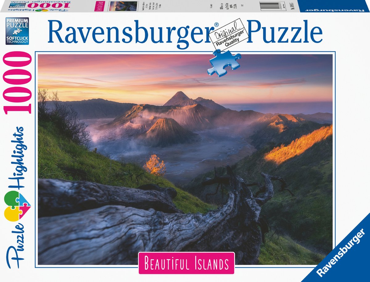 Ravensburger puzzel Bromo Vulkaan, Indonesië - Legpuzzel - 1000 stukjes