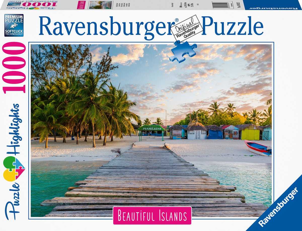 Ravensburger puzzel Caribisch Eiland - Legpuzzel - 1000 stukjes