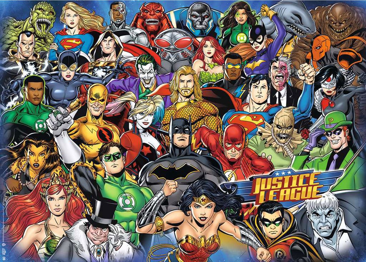   puzzel Challenge - DC Comics - Justice League - 1000 stukjes.