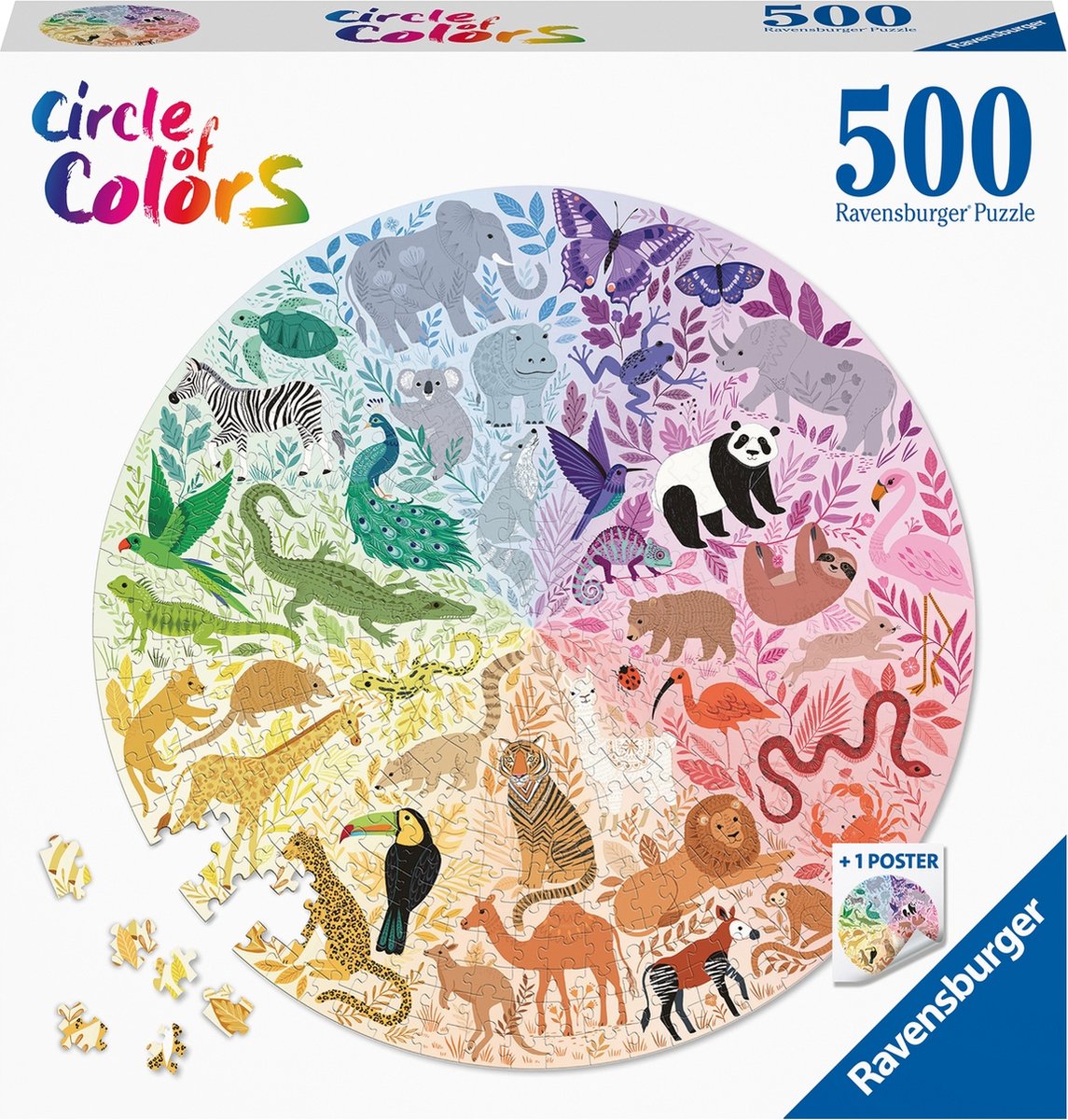   puzzel Circle of Colors Animals - Legpuzzel - 500 stukjes