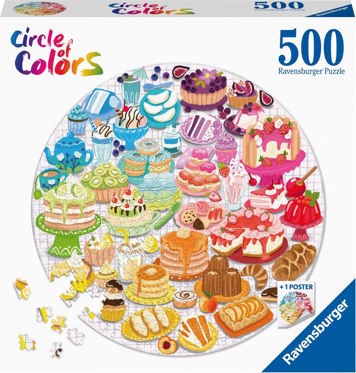   puzzel Circle of Colors Desserts Pastries - Legpuzzel - 500 stukjes