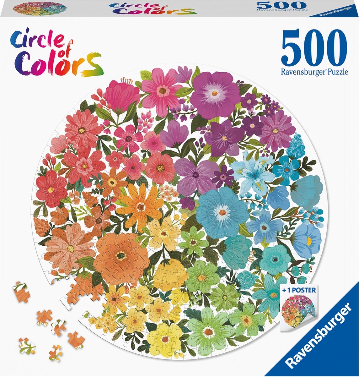   puzzel Circle of Colors Flowers - Legpuzzel - 500 stukjes