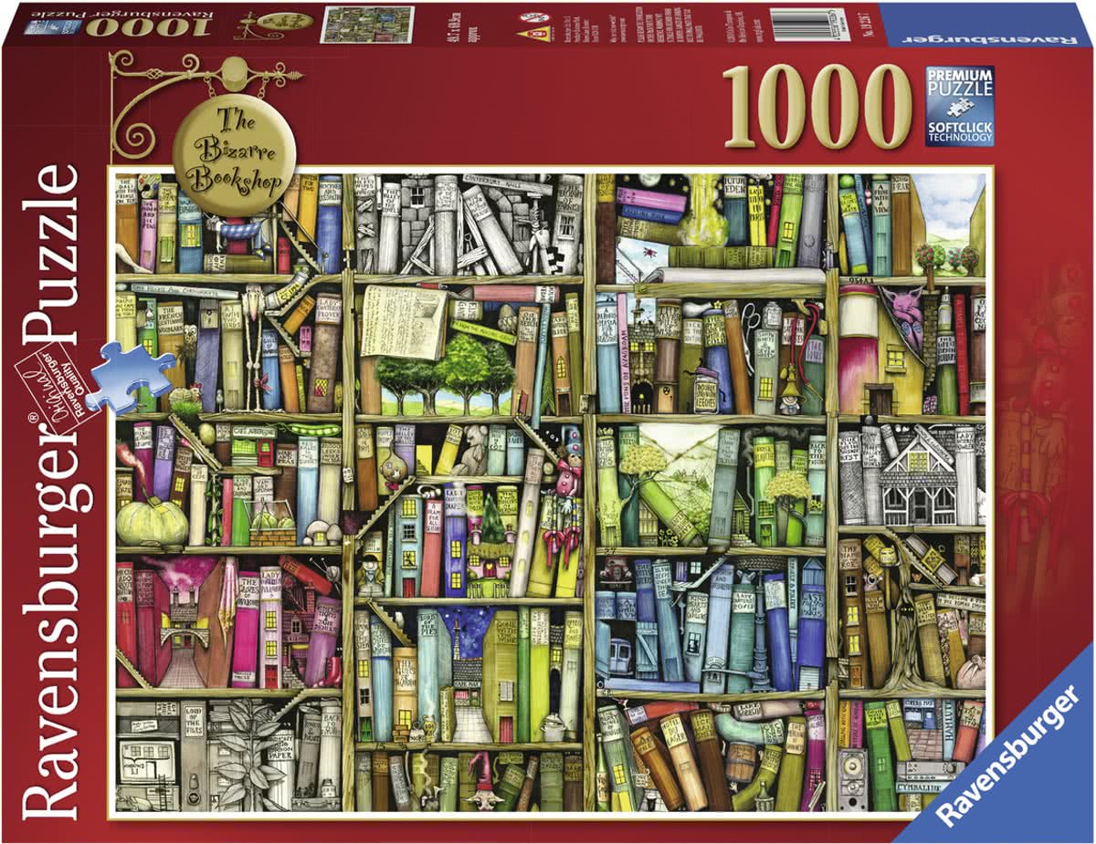   puzzel Colin Thompson Bizarre Bookshop - Legpuzzel - 1000 stukjes