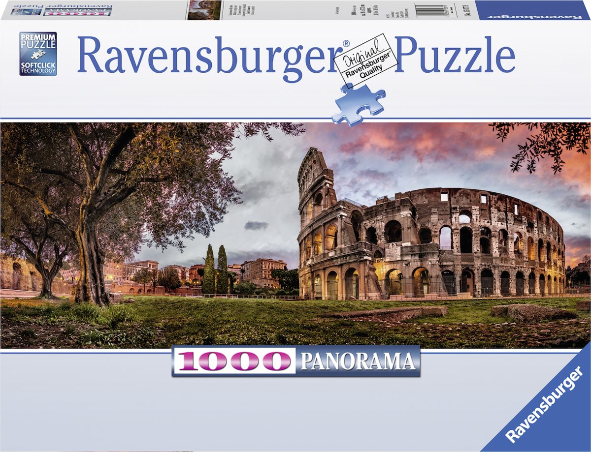   puzzel Coloseum bij zonsopgang - panorama - Legpuzzel - 1000 stukjes