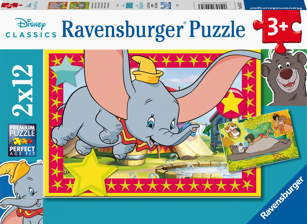   puzzel Disney Animal - 2x12 stukjes - kinderpuzzel