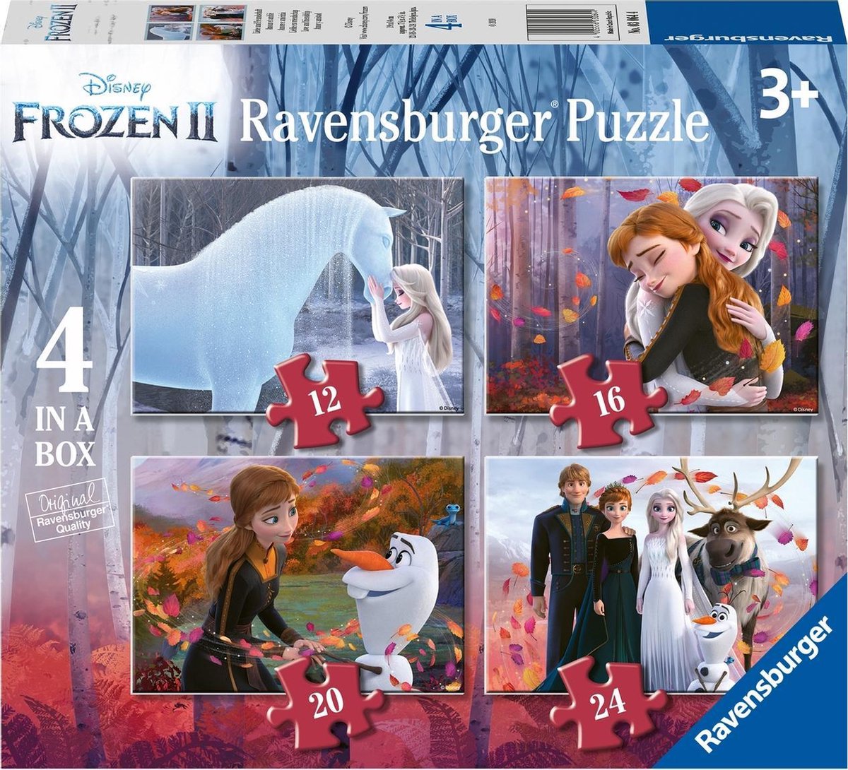   puzzel Disney Frozen Liefde en vriendschap - Legpuzzel - 4 Puzzels 12+16+20+24 stukjes