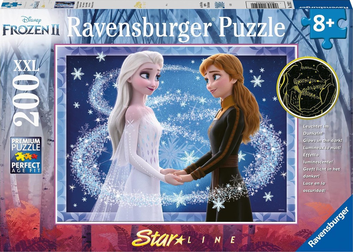   puzzel Disney Frozen Starline Zussen voor altijd - Legpuzzel - 200 stukjes