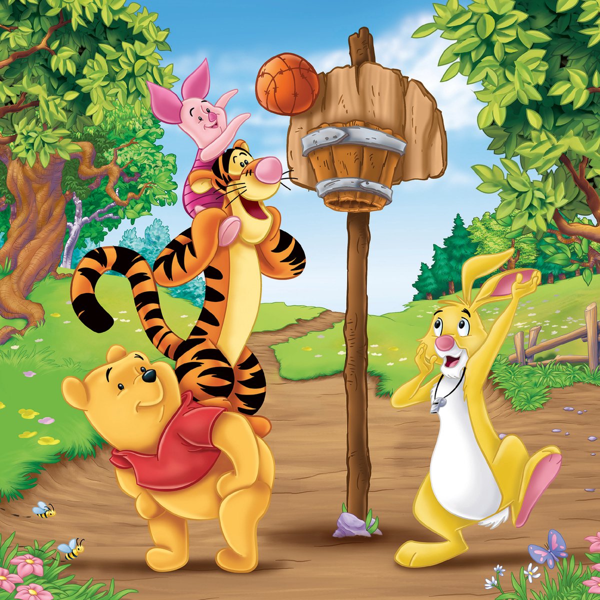 Ravensburger puzzel Disney Winnie the Pooh Sportdag - 3x49 stukjes - Kinderpuzzel