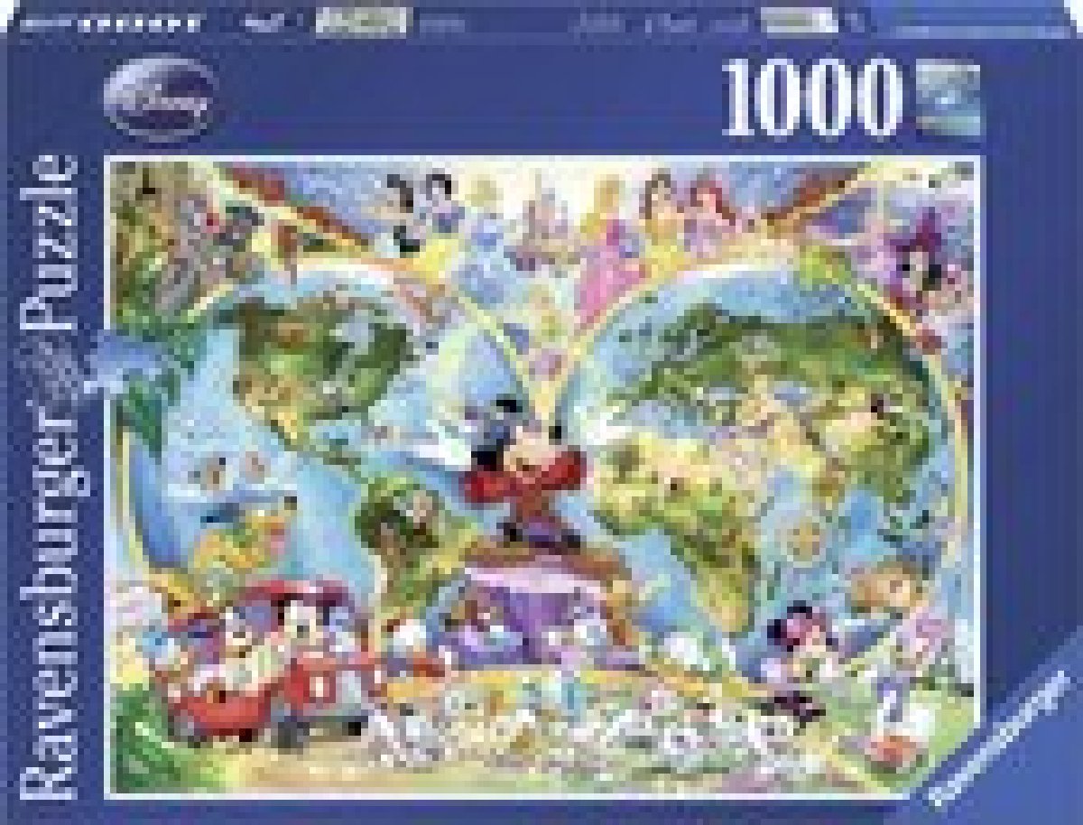 Ravensburger puzzel Disneys Wereldkaart - Legpuzzel - 1000 stukjes