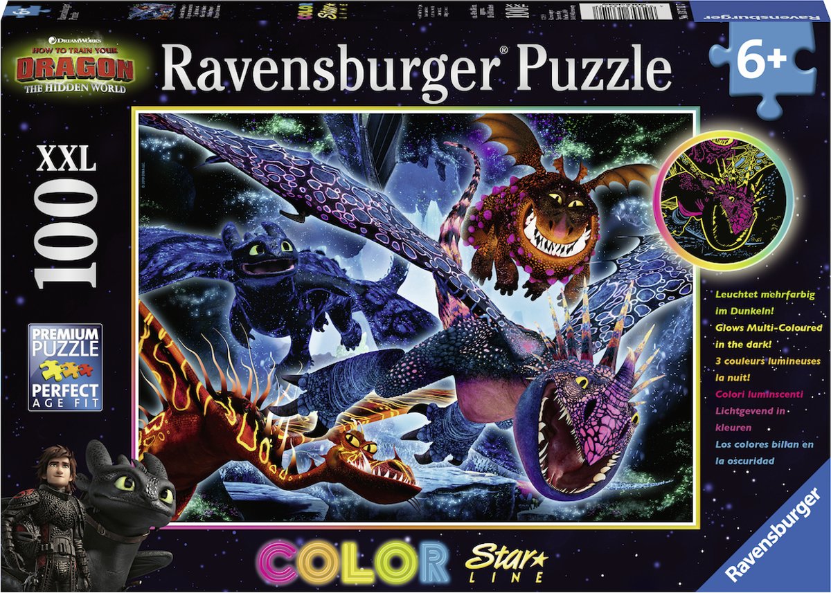   puzzel Dragons 3 Color Starline - Legpuzzel - 100 stukjes