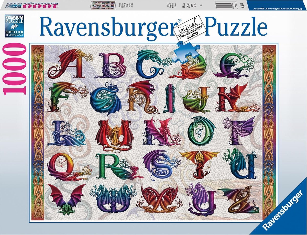   puzzel Drakenalfabet - Legpuzzel - 1000 stukjes