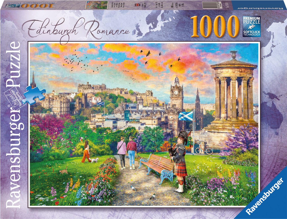 Ravensburger puzzel Edinburgh Romance - Legpuzzel - 1000 stukjes