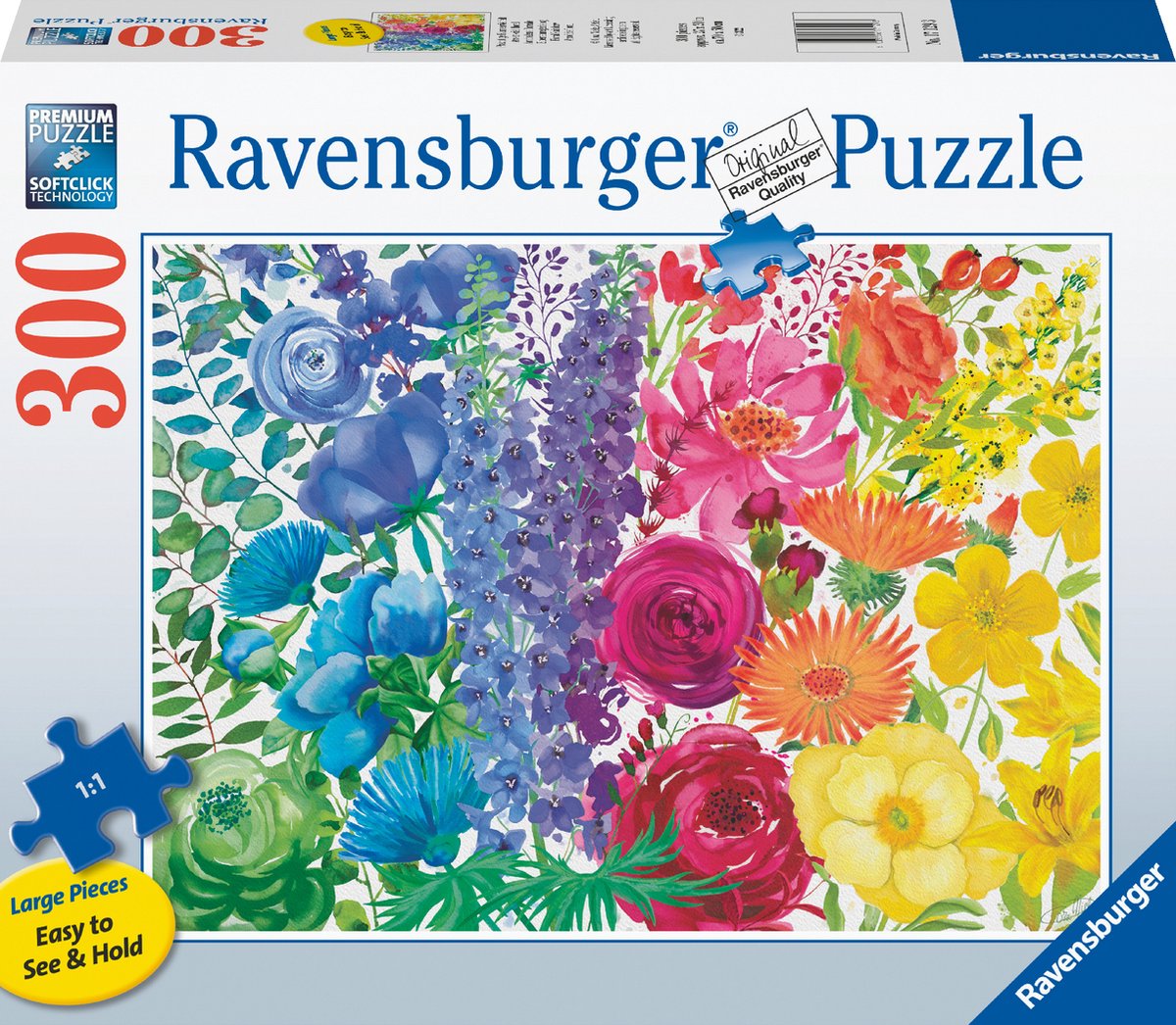 Ravensburger puzzel Floral Rainbow - Legpuzzel - 300 Large Format stukjes