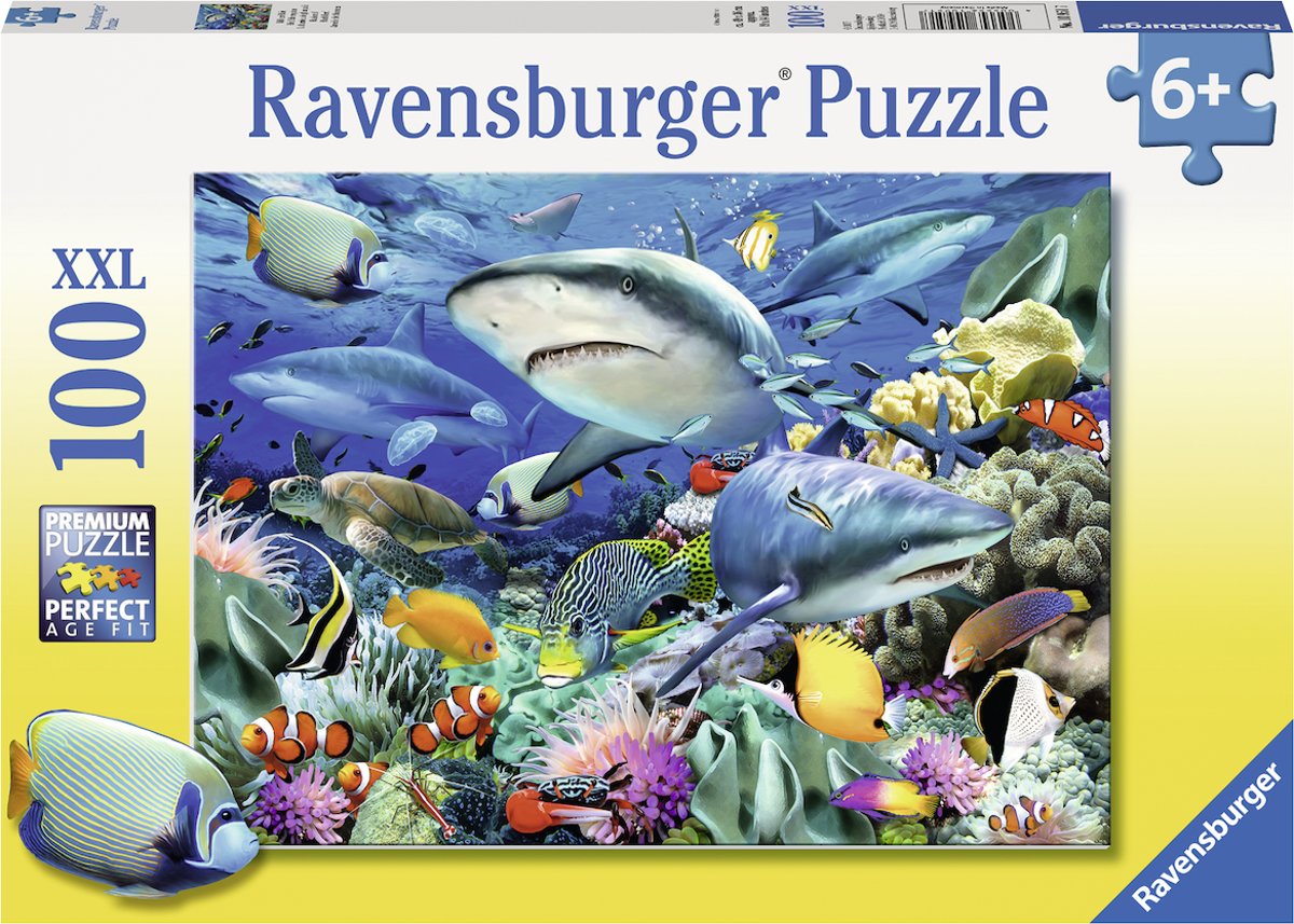   puzzel Haaien rif - Legpuzzel - 100 stukjes