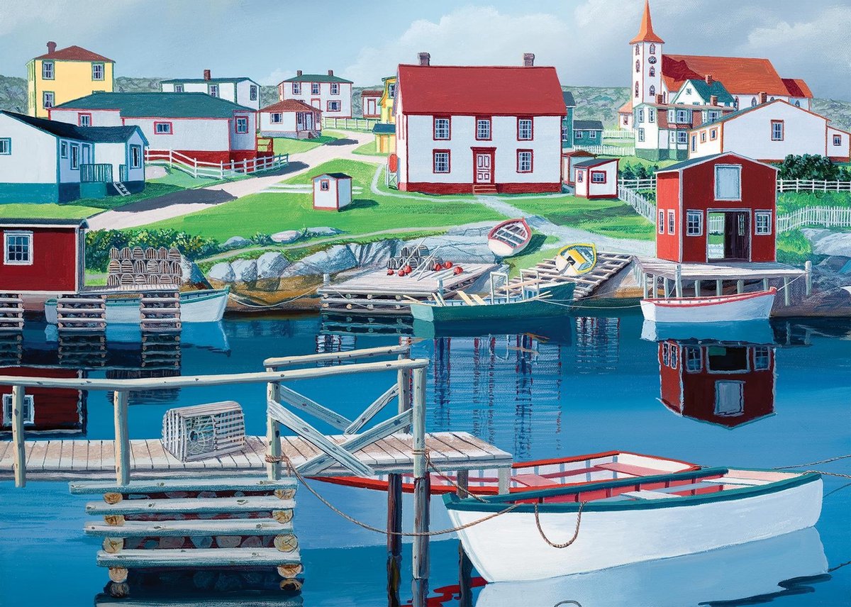   puzzel Haven in Greenspond - Legpuzzel - 1000 stukjes