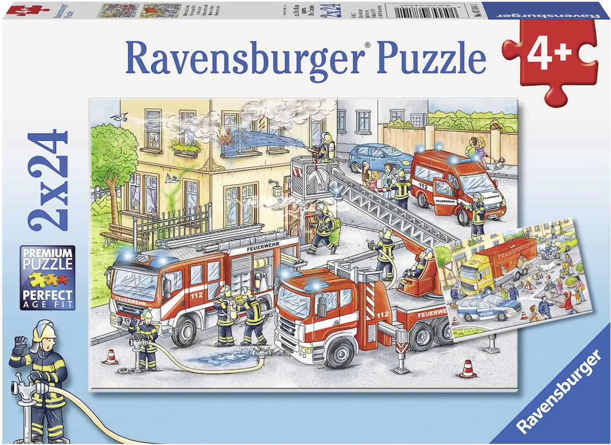   puzzel Helden aan het werk - Twee puzzels van 24 stukjes - kinderpuzzel