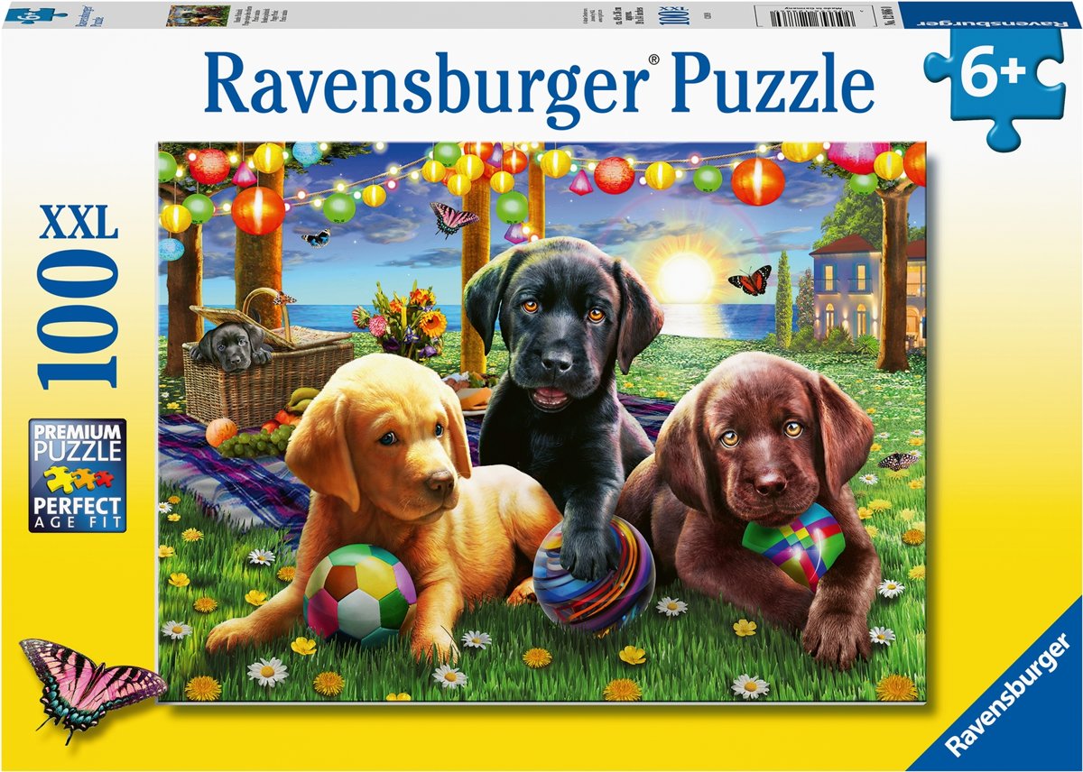   puzzel Honden picknick - Legpuzzel - 100 stukjes