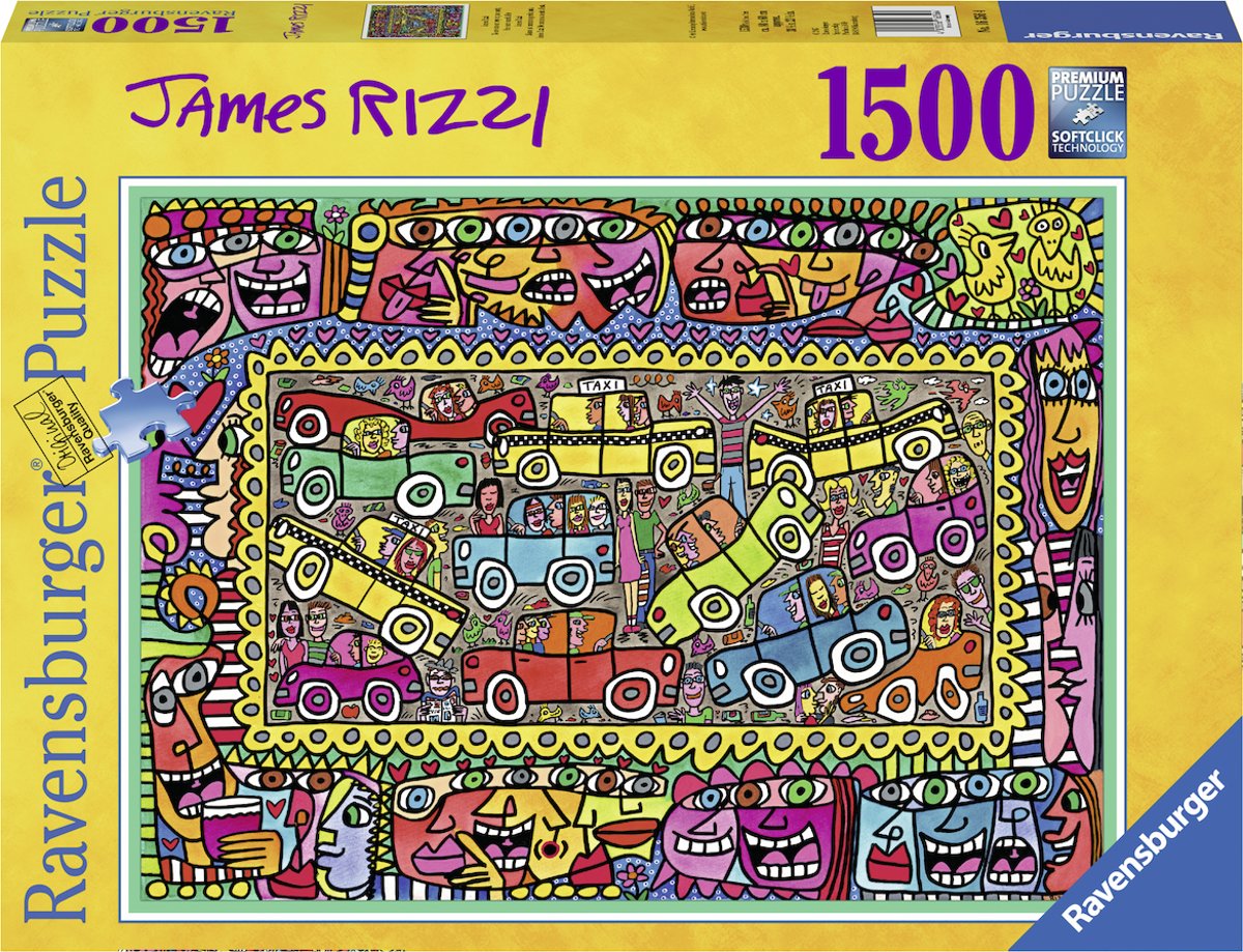   puzzel James Rizzi: We are on our way to your party - legpuzzel - 1500 stukjes