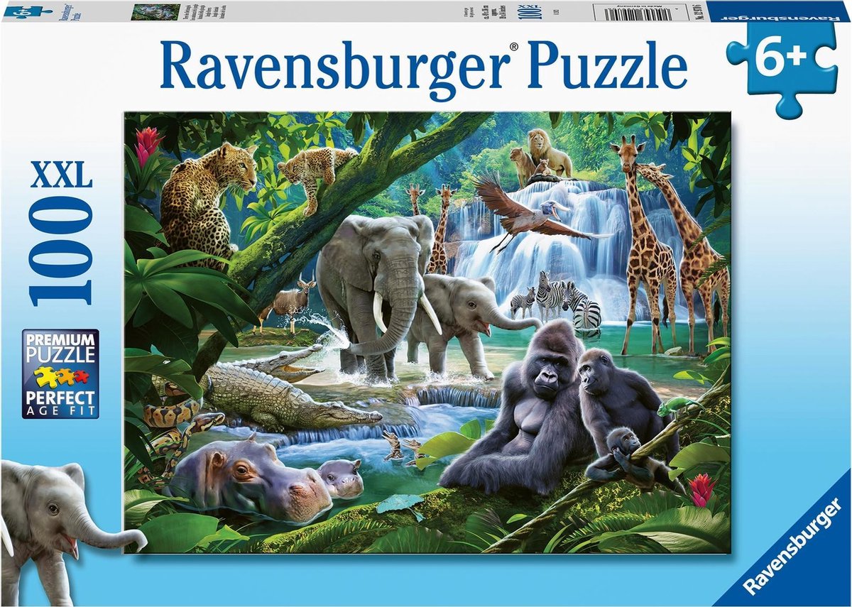   puzzel Jungle dieren - Legpuzzel - 100 stukjes