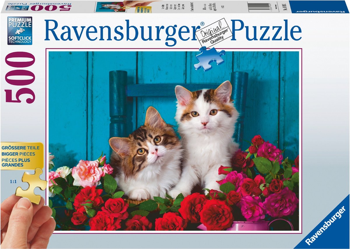   puzzel Katjes en Rozen - Legpuzzel - 500 stukjes