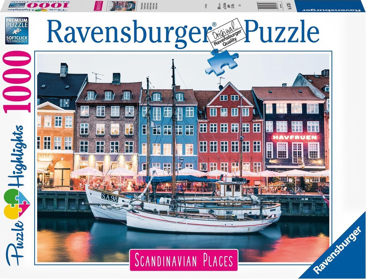   puzzel Kopenhagen, Denemarken - Legpuzzel - 1000 stukjes