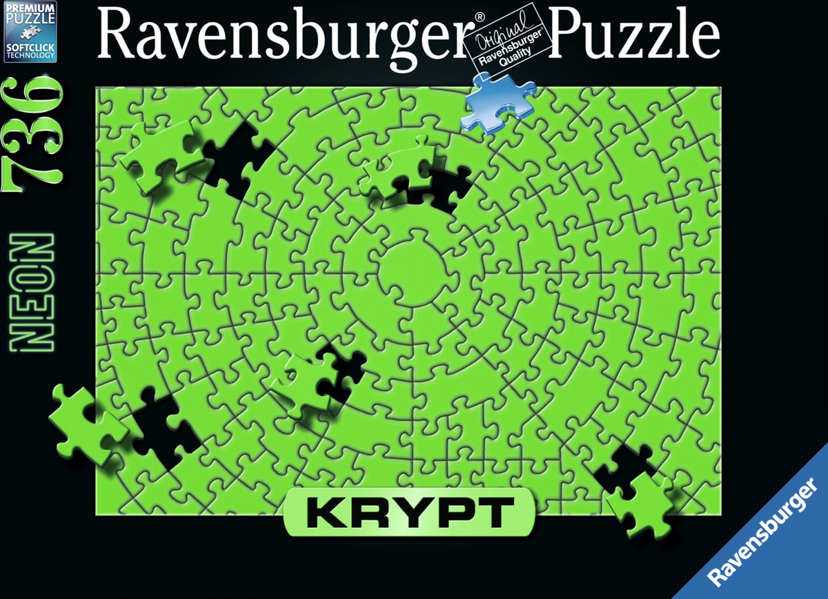  puzzel Krypt Neon Green - Legpuzzel - 736 stukjes