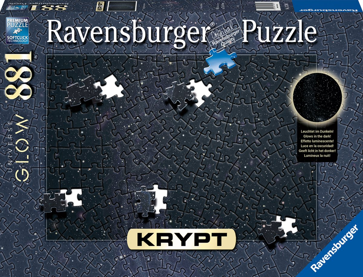   puzzel Krypt Universe Glow - Legpuzzel - stukjes