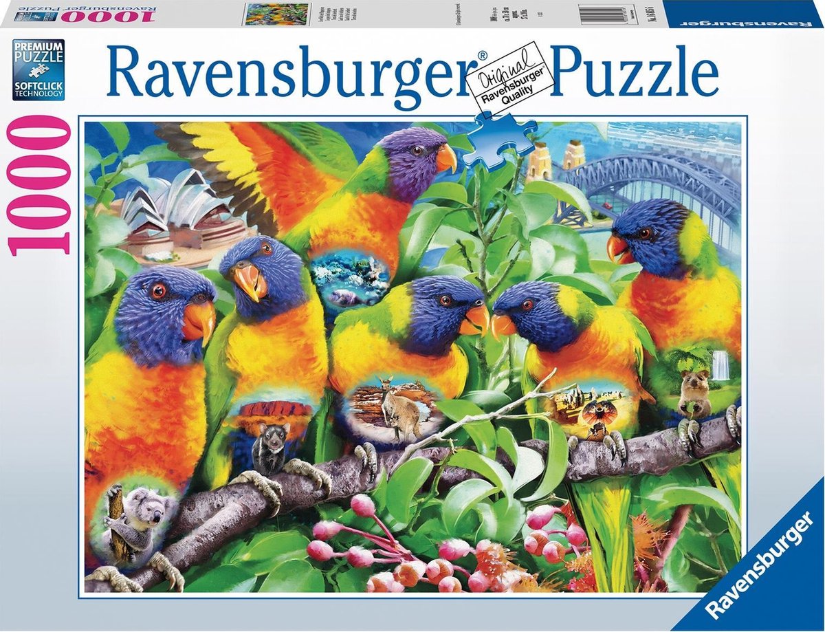   puzzel Land van de lorikeets - Legpuzzel - 1000 stukjes