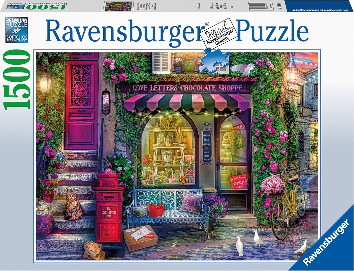   puzzel Liefdesbrieven en Chocolade - Legpuzzel - 1500 stukjes