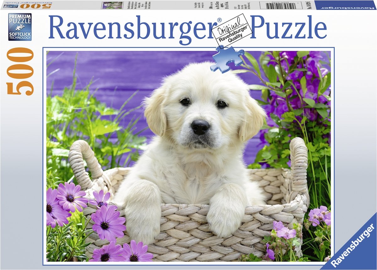   puzzel Lieve Golden Retriever - legpuzzel - 500 stukjes