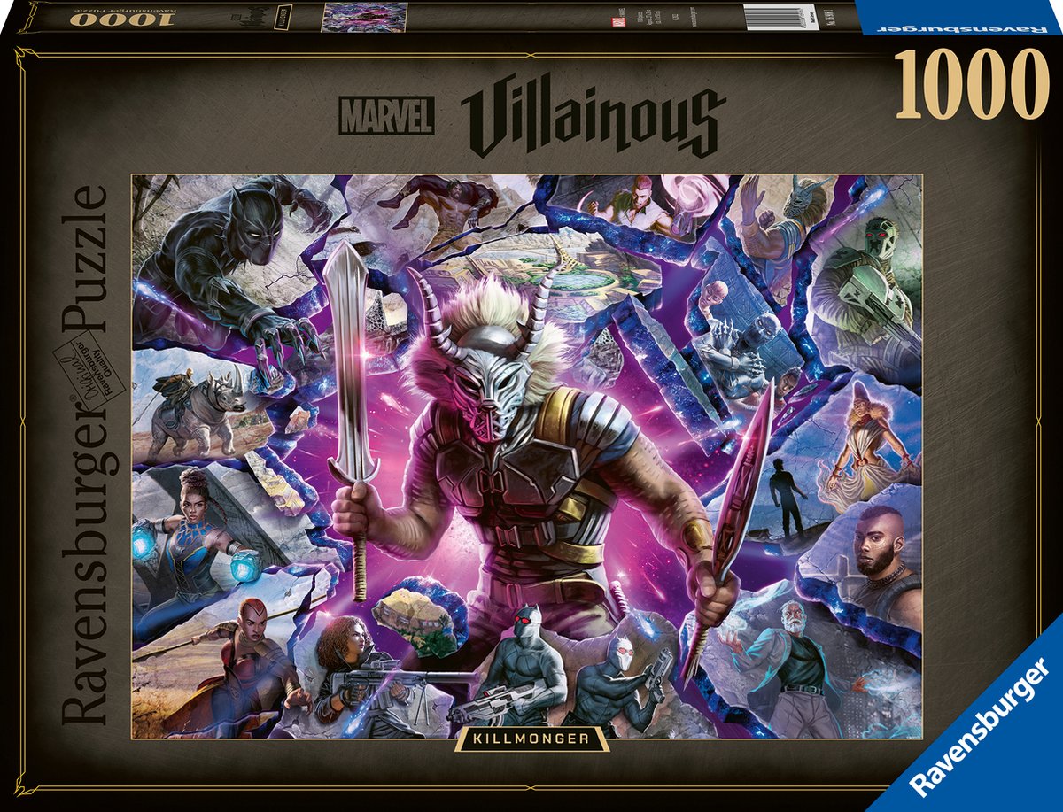   puzzel Marvel Villainous: Killmonger - Legpuzzel - 1000 stukjes