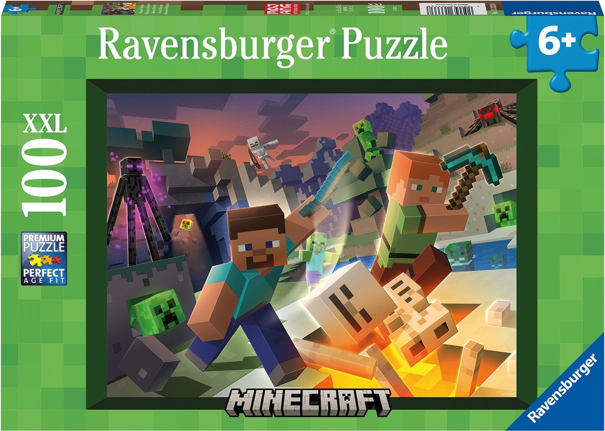   puzzel Monster Minecraft - Legpuzzel - 100XXL stukjes