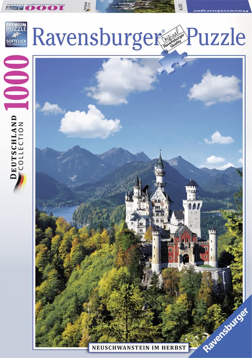   puzzel Neuschwanstein in de herfst - Legpuzzel - 1000 stukjes